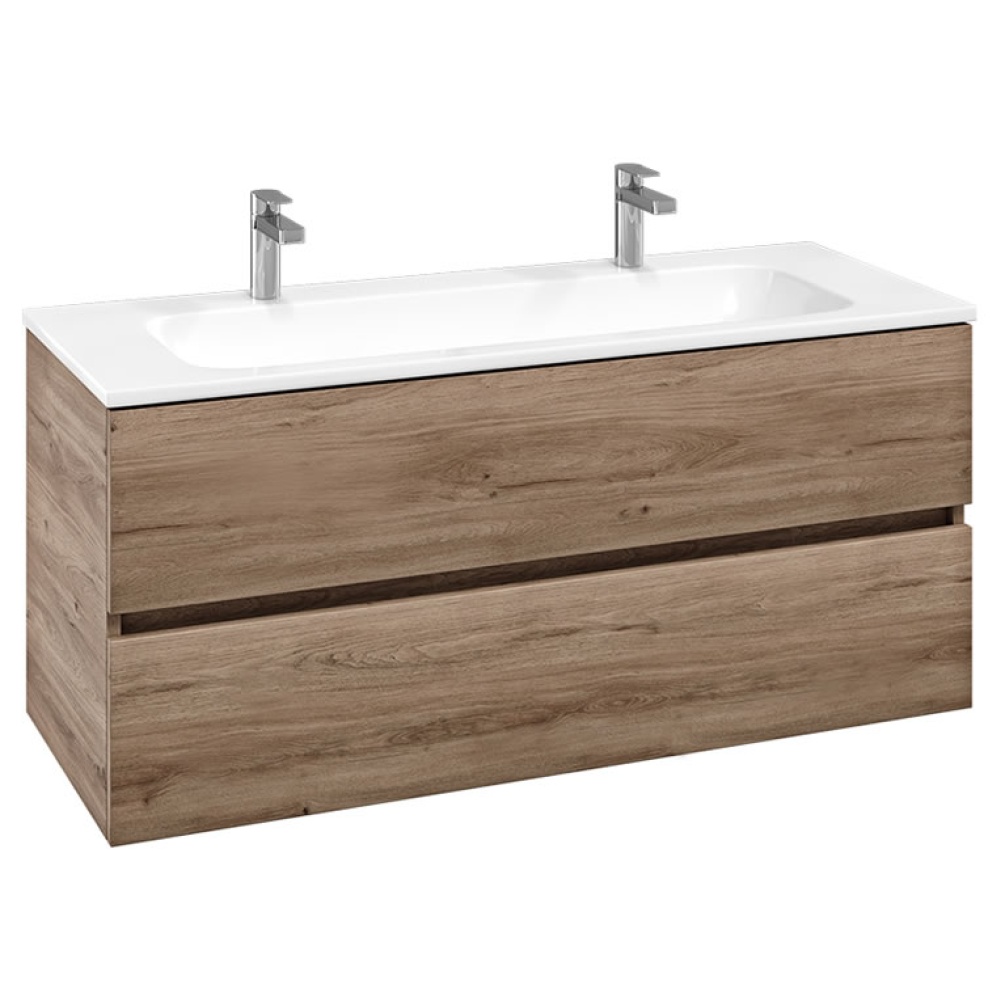 Cutout image of Villeroy & Boch Arto Kansas Oak 1200mm Vanity Unit & Basin